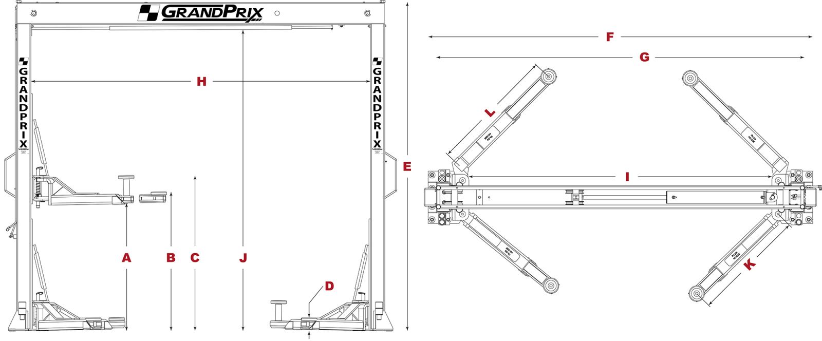 Cầu nâng 2 trụ Bendpak GP-7LCS