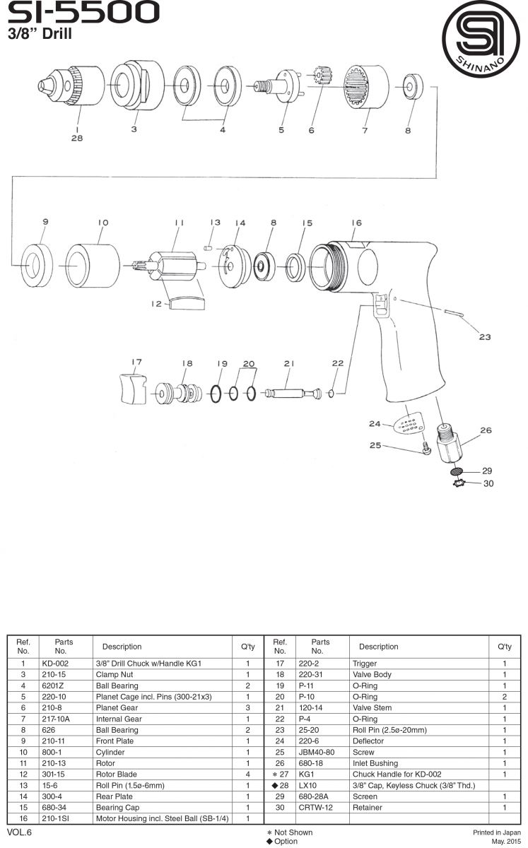 Máy khoan khí nén Shinano SI-5500
