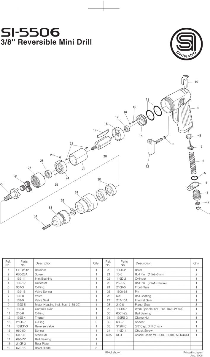 Máy khoan khí nén Shinano SI-5506