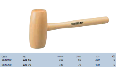 Búa gỗ d 60mm Gedore 228-60