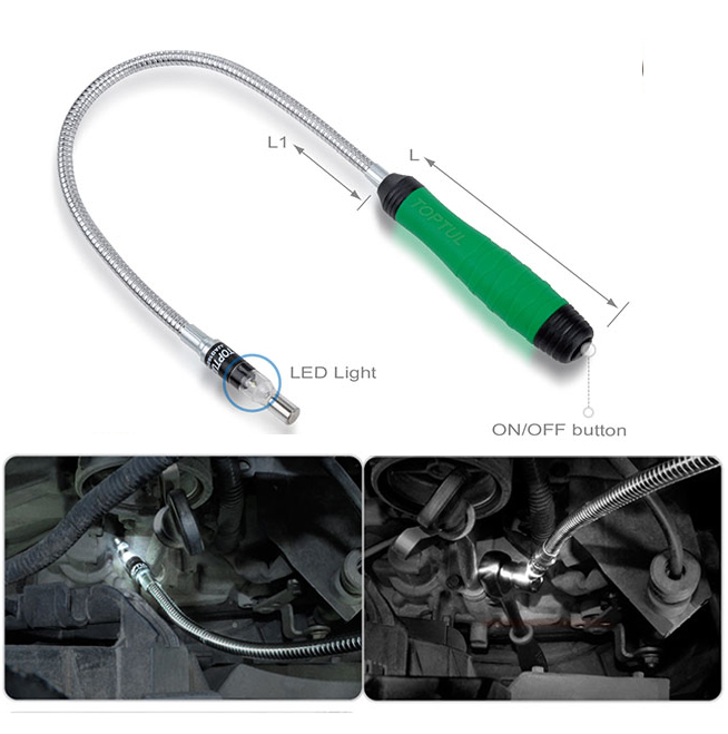 Cây nhặt ốc rơi từ tính đèn LED TOPTUL JJAD1625