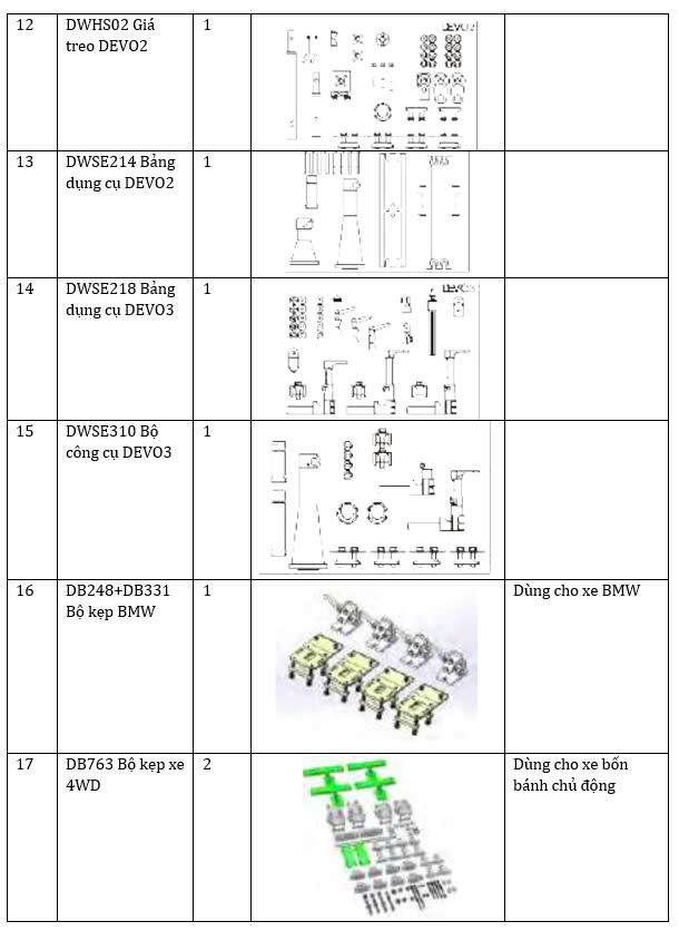 Thiết bị kéo nắn xe tai nạn và bộ phụ kiện tiêu chuẩn VIMET BRS23803
