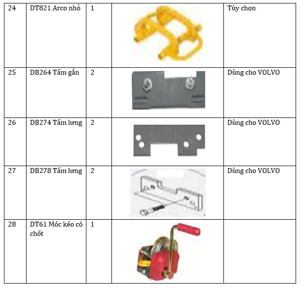 Thiết bị kéo nắn xe tai nạn và bộ phụ kiện tiêu chuẩn VIMET BRS23803