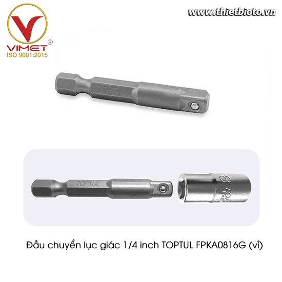 Đầu chuyển lục giác 1/4 inch TOPTUL FPKA0816G (vỉ)