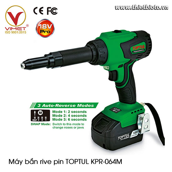 Máy bắn rive pin TOPTUL KPR-064M