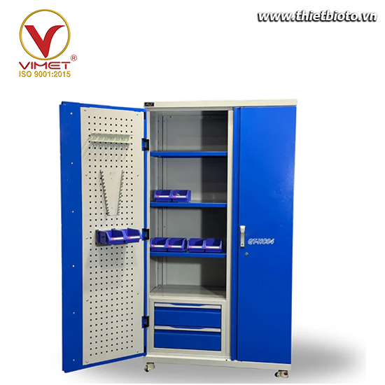 Tủ đựng đồ nghề 2 cánh 6 ngăn 2 khoang QT-HC04